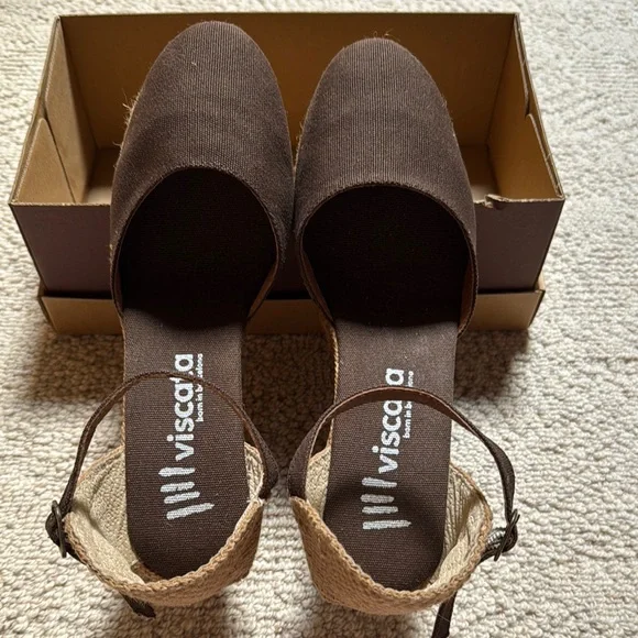 Viscata Satuna Canvas Espadrille Wedges - Picture 1 of 6